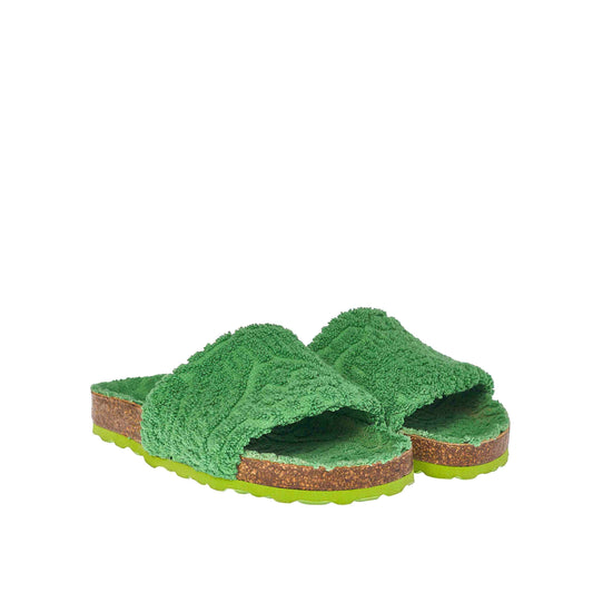 LMDI badstof slippers groen