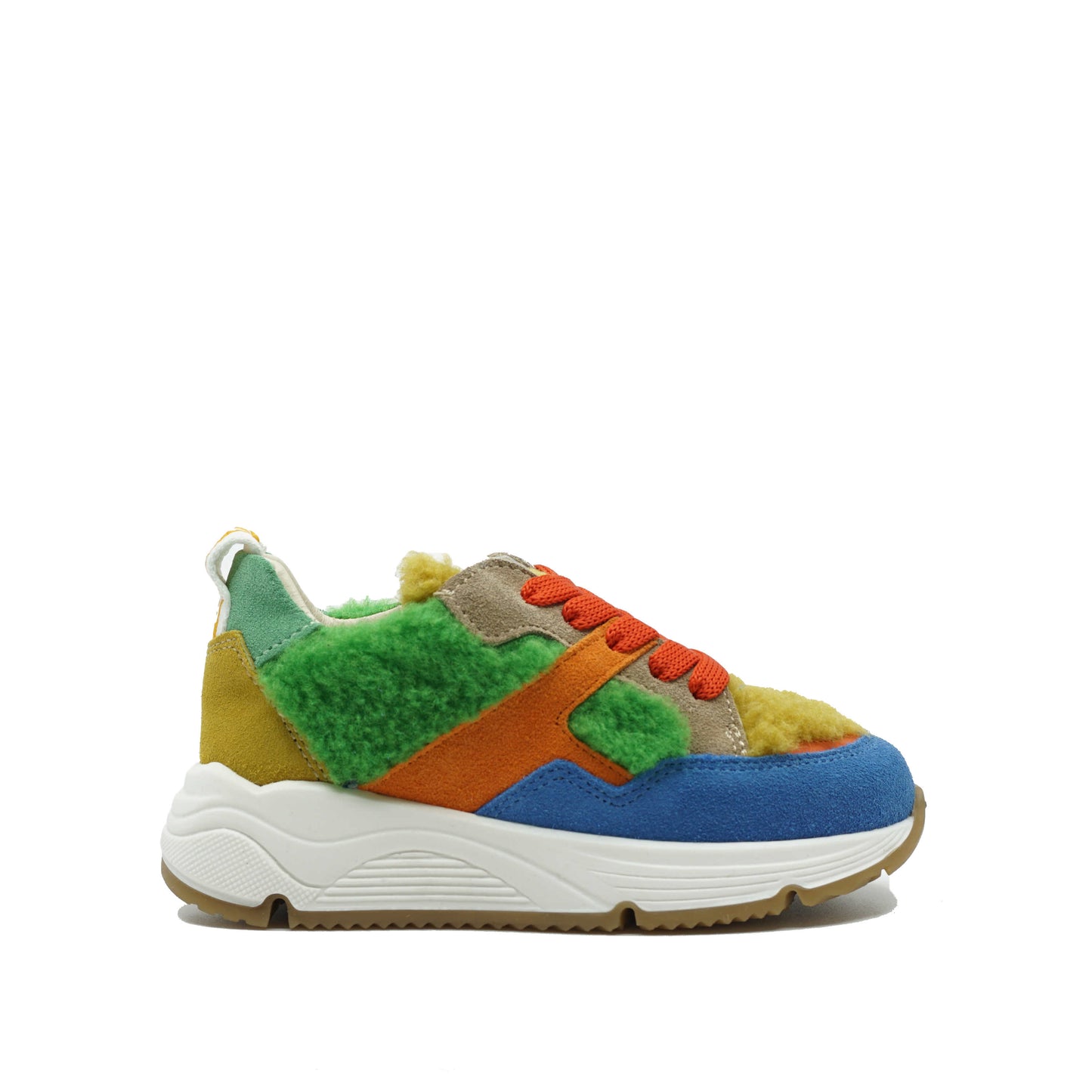 Prachtige multicolor sneakers in teddy en suède van La Triboo by Fiorita.