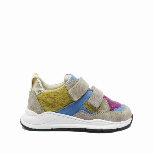 Fiorita Baskets Teddy Multicolore Rose/Bleu/Jaune Velcro