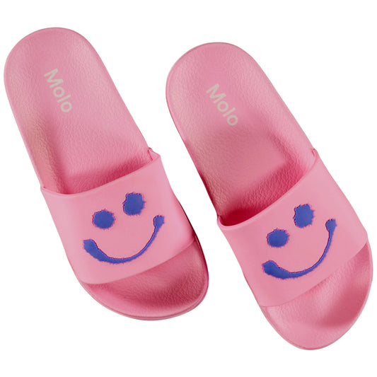 Molo Badslippers Smiley Roze