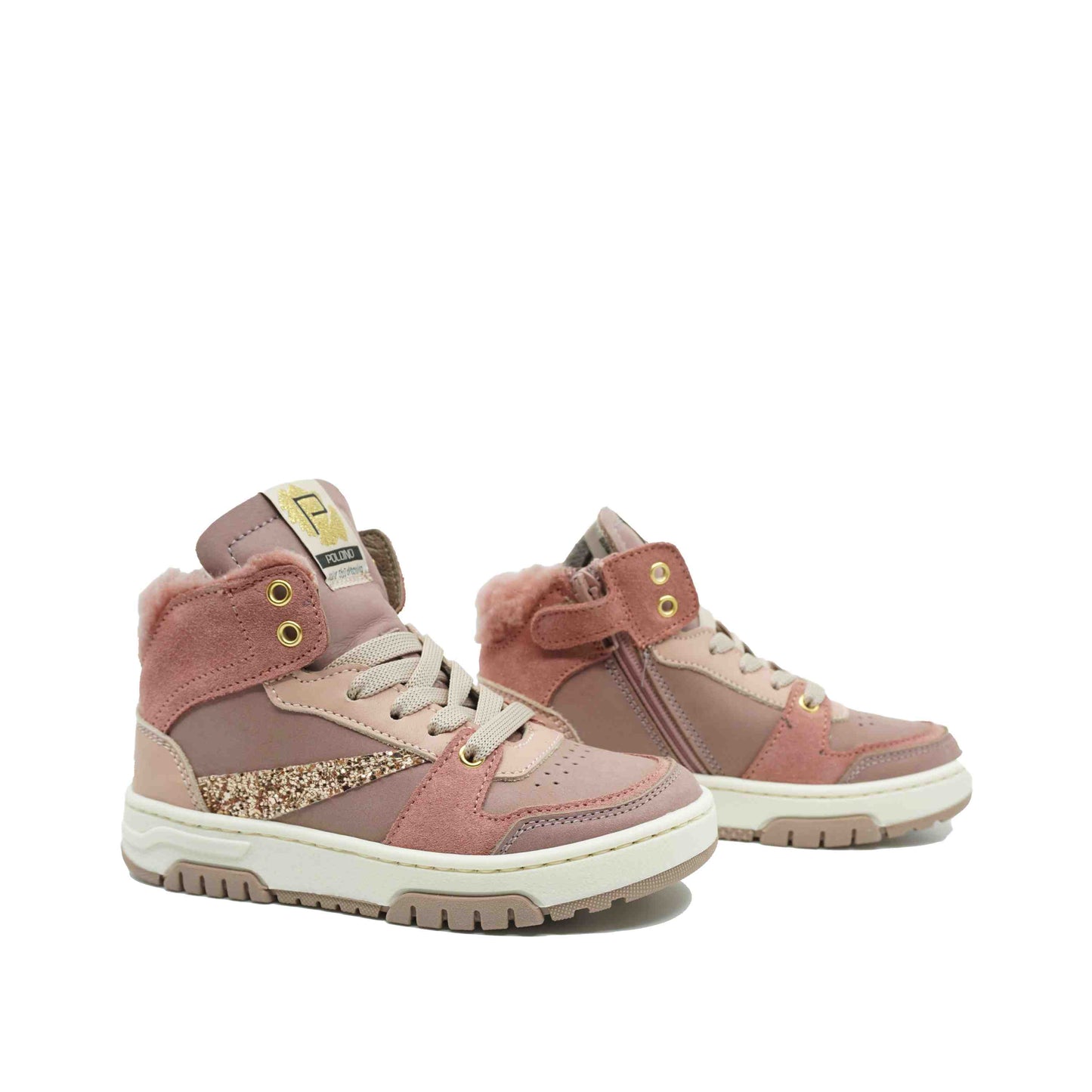 Poldino Hoge Sneakers Roze