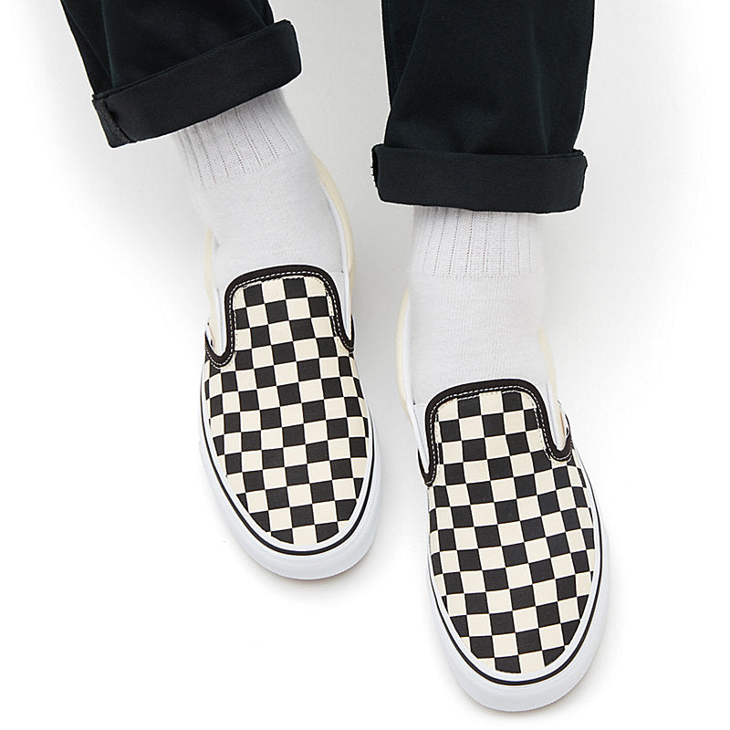Vans UY Classic Slip-On Checkerboard Noir/Blanc (Taille 35-39)
