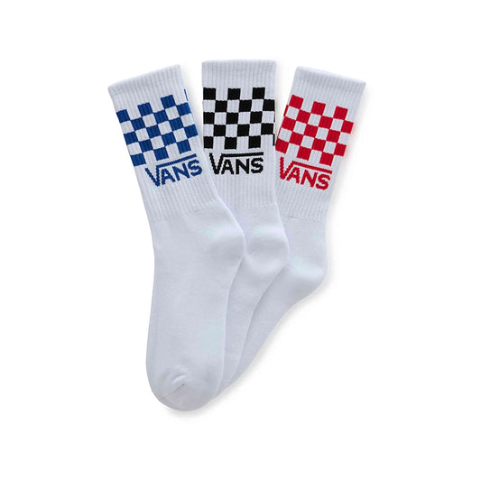 Vans Classic Check Crew Socks Wit (3 paar)