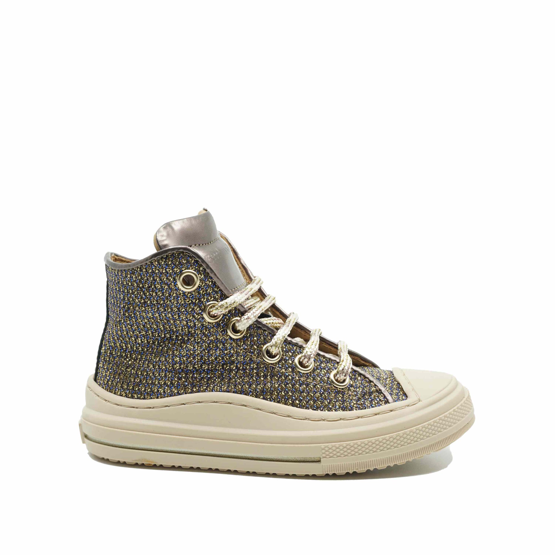 Zecchino d'Oro meisjessneakers in goud glittermateriaal - leder