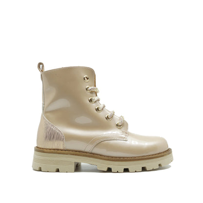 Zecchino d'Oro kinderschoenen veterlaarzen in roze lakleder