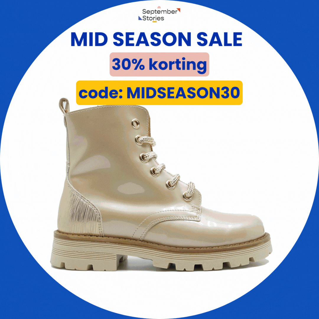 mid season sale kinderschoenen en petjes
