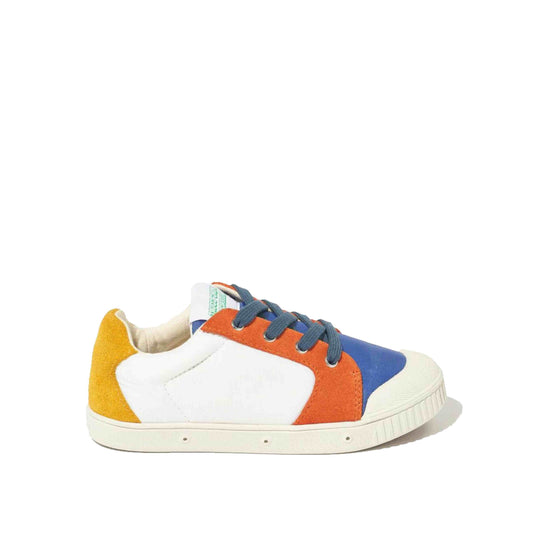 Spring Court Sneakers Wit/Geel/Blauw