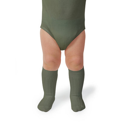 Chaussettes Genoux Collégien Vert Doux