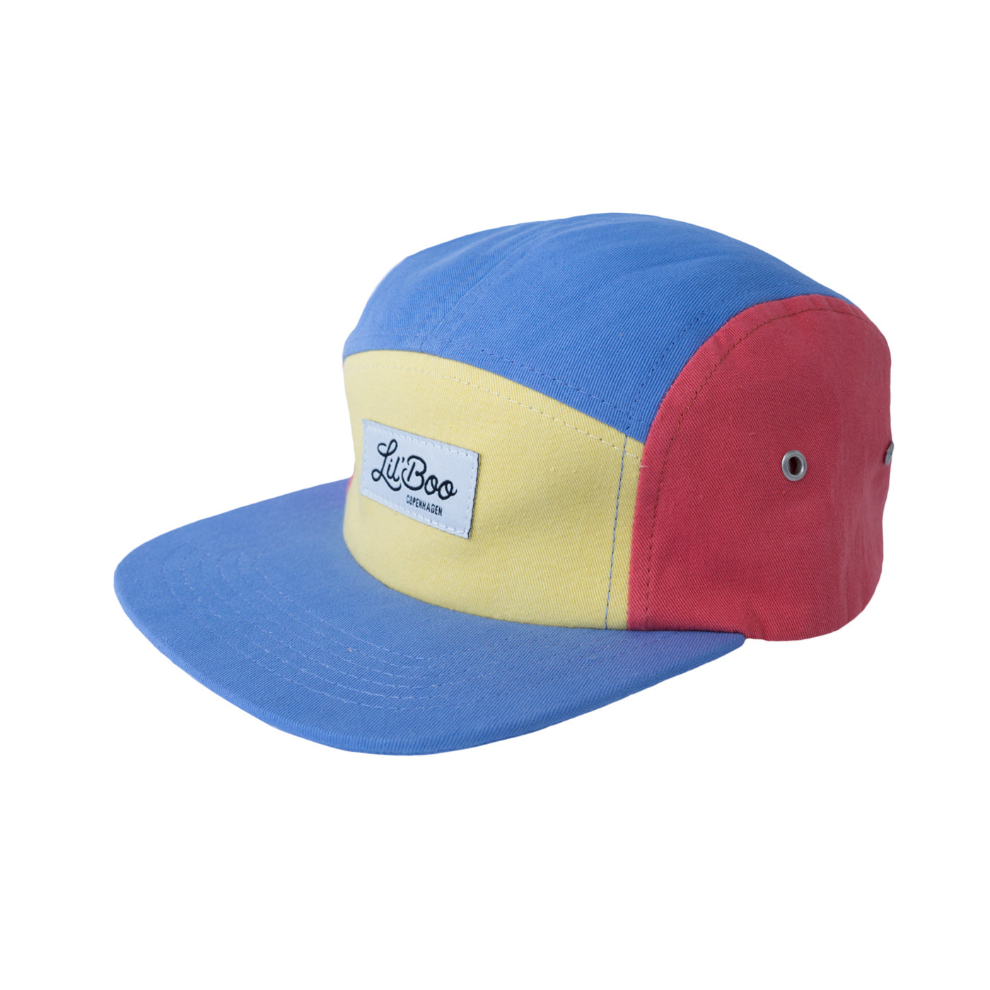 Lil'Boo Block 5 Panel Unisex Pet - Dusty Blue/Yellow/Red