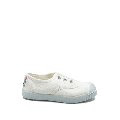 Cienta canvasschoenen wit kant - 70998-05-blanco