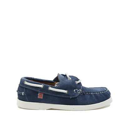 Blauwe bootschoenen in suède voor jongens van het merk Eli. www.septemberstories.be