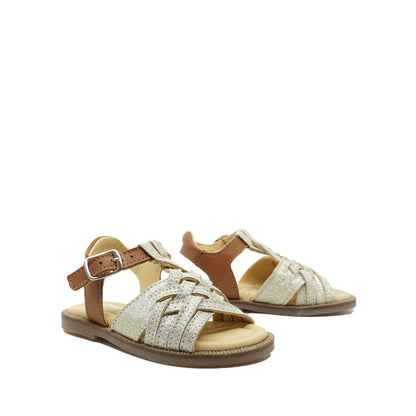 Eli Sandalen Goud/Cognac