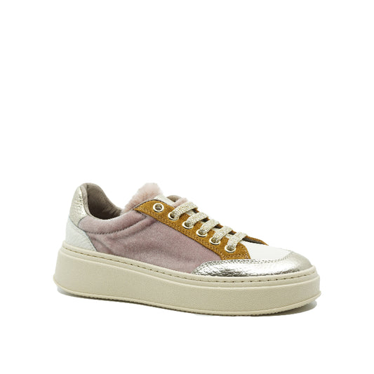 Jarrett roze gouden sneakers in leder