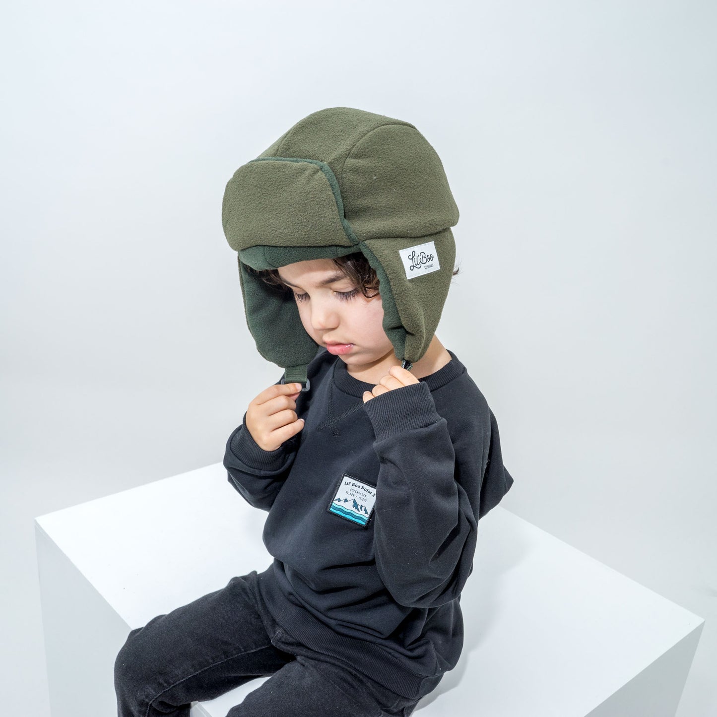 Lil'Boo Sherpa Hat - Olive Green
