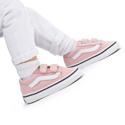 roze Vans sneakers met klittenband