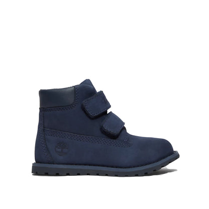 Timberland Pokey Pine Navy Blue. Donkerblauwe velcroschoenen van Timberland voor kinderen.